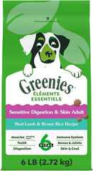 Greenies Smart Essentials Sensitive Digestion & Skin Adult Dry Dog Food Real Lamb & Brown Rice Recipe, 2.72kg (6lb) Bag