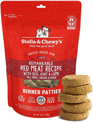 Stella & Chewy’s Freeze Dried Raw Dinner Patties – Grain Free Dog Food, Protein Rich Remarkable Red Meat Recipe – 156g Bag
