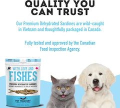 The Granville Island Pet Treatery Sardines for Dogs & Sardines for Cats (90g, Pack of 1) - Dehydrated Single Ingredient Dog Treats - All Natural Dog Treats, Grain Free – Dog Training Treats