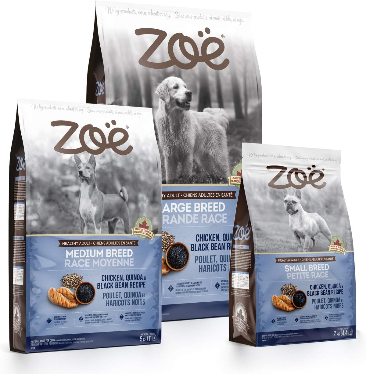 Zoe Dry Dog Food, Small Breed, Chicken/Quinoa/Black Bean Recipe, 2 kg (92906)