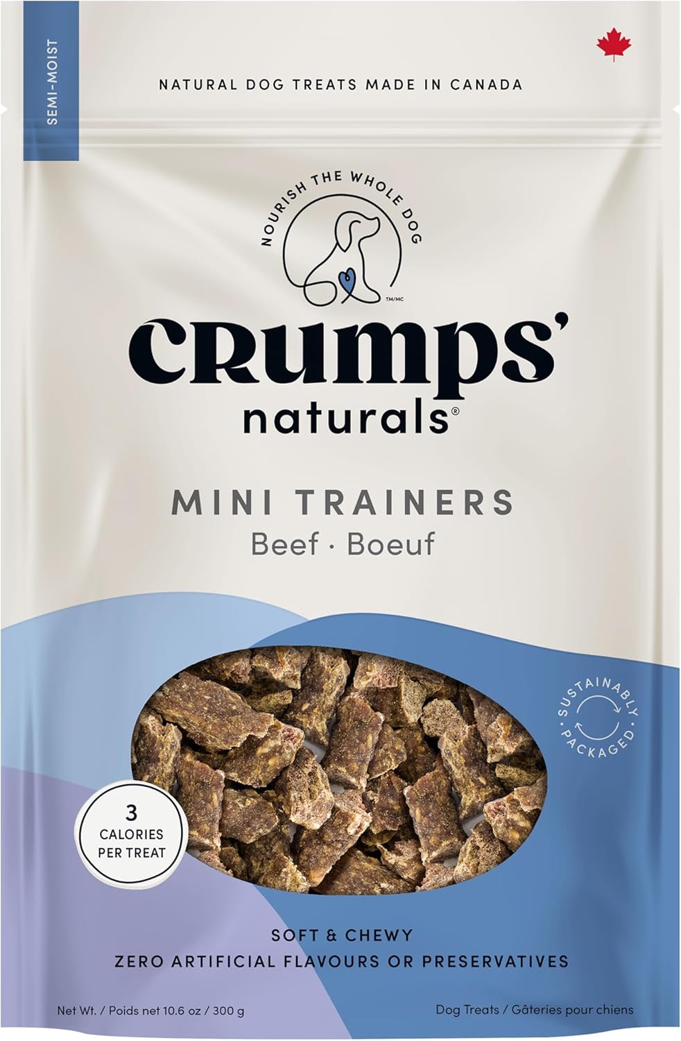 Crumps' Naturals Mt Mini Trainers Beef (Semi-Moist) (1 Pack)300g/10.6oz