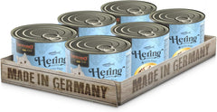 LEONARDO Herring + Extra Fillet | [6 x 200 g] With Turkey | Wet Cat Food | Grain-Free With High Meat Content