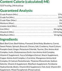 ULTIMATE PET NUTRITION Nutra Complete, 100% Freeze Dried Veterinarian Formulated Raw Dog Food with Antioxidants Prebiotics and Amino Acids (16 oz., Beef)
