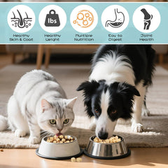 Freeze Dried Chicken Cod Pet Treats, High Protein Pet Food for Dogs Cats, Healthy Limited Ingredient Chicken Cod Fish Cube