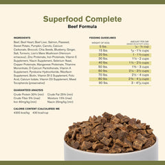 Superfood Complete, Air-Dried Adult Dog Food - High Protein, Zero Fillers, BADLANDS RANCH Superfood Nutrition by Katherine Heigl (326 Grams, Beef)
