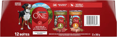 Purina ONE Tender Cuts Wet Dog Food, in Gravy Variety Pack 2 Flavours - 368 g Can (12 Pack)