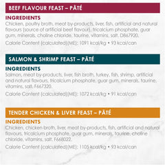 Fancy Feast Wet Cat Food, Pate Assorted Variety Pack 3 Flavours - 85 g Can (24 Pack)