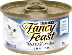 Fancy Feast Grilled Wet Cat Food, Tuna Feast - 85 g Can (24 Pack)