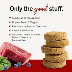 Stella & Chewy’s Freeze Dried Raw Dinner Patties – Grain Free Dog Food, Protein Rich Remarkable Red Meat Recipe – 156g Bag