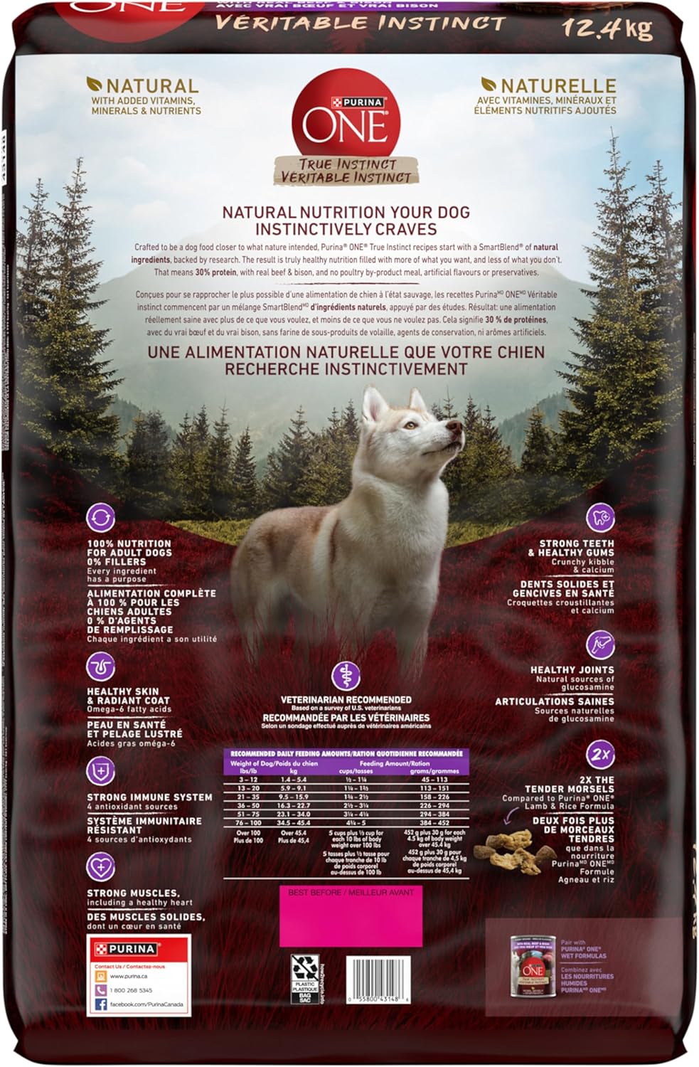 Purina ONE Dry Dog Food, Lamb & Rice - 3.63 kg Bag