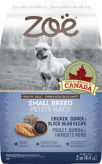 Zoe Dry Dog Food, Small Breed, Chicken/Quinoa/Black Bean Recipe, 2 kg (92906)