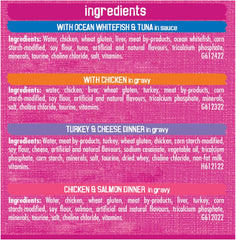 Friskies Shredded Wet Cat Food, Poultry & Fish Combo Variety Pack 4 Flavours - 156 g Can (32 Pack)
