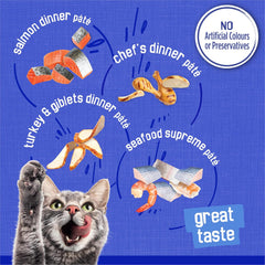 Friskies Greatest Hits Wet Cat Food, Pate Variety Pack 4 Flavours - 156 g Can (32 Pack)