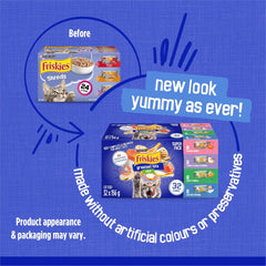 Friskies Greatest Hits Wet Cat Food, Pate Variety Pack 4 Flavours - 156 g Can (32 Pack)