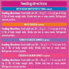 Friskies Shredded Wet Cat Food, Poultry & Fish Combo Variety Pack 4 Flavours - 156 g Can (32 Pack)